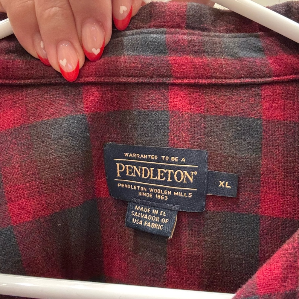 Pendleton Red and Gray Checkered Shirt
